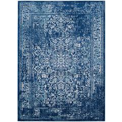 EVOKE, NAVY / IVORY, 6'-7" X 9', Area Rug, EVK256A-6