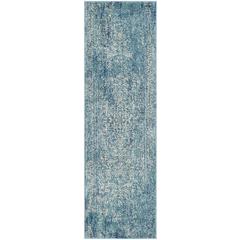 EVOKE, BLUE / IVORY, 2'-2" X 7', Area Rug, EVK256C-27