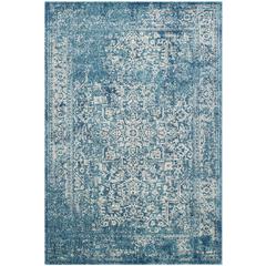 EVOKE, BLUE / IVORY, 5'-1" X 7'-6", Area Rug, EVK256C-5