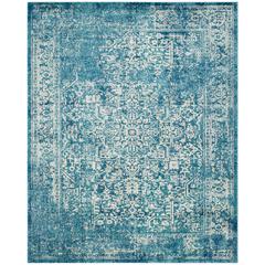 EVOKE, BLUE / IVORY, 8' X 10', Area Rug, EVK256C-8