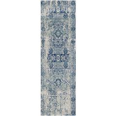 EVOKE, IVORY / BLUE, 2'-2" X 7', Area Rug, EVK260C-27