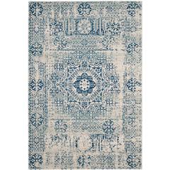 EVOKE, IVORY / BLUE, 5'-1" X 7'-6", Area Rug, EVK260C-5