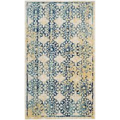 EVOKE, IVORY / BLUE, 3' X 5', Area Rug, EVK262C-3