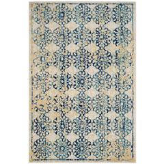 EVOKE, IVORY / BLUE, 10' X 14', Area Rug, EVK262C-10