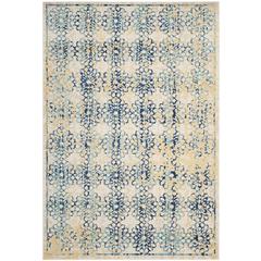 EVOKE, IVORY / BLUE, 5'-1" X 7'-6", Area Rug, EVK262C-5