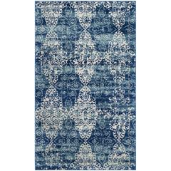 EVOKE, ROYAL / IVORY, 3' X 5', Area Rug, EVK266F-3