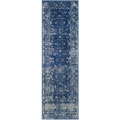 EVOKE, NAVY / IVORY, 2'-2" X 7', Area Rug, EVK270A-27