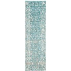 EVOKE, LIGHT BLUE / IVORY, 2'-2" X 11', Area Rug, EVK270D-211