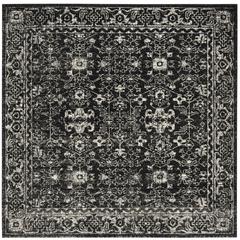 EVOKE, CHARCOAL / IVORY, 6'-7" X 6'-7" Square, Area Rug