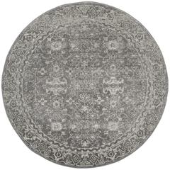 EVOKE, GREY / IVORY, 5'-1" X 5'-1" Round, Area Rug, EVK270S-5R