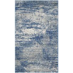 EVOKE, NAVY / IVORY, 3' X 5', Area Rug, EVK272A-3