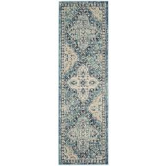 EVOKE, LIGHT BLUE / IVORY, 2'-2" X 7', Area Rug, EVK274C-27