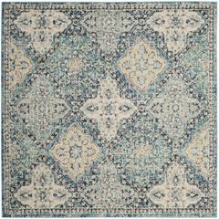 EVOKE, LIGHT BLUE / IVORY, 5'-1" X 5'-1" Square, Area Rug, EVK274C-5SQ