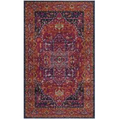 EVOKE, FUCHSIA / ORANGE, 3' X 5', Area Rug