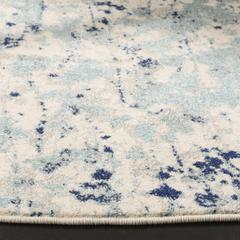 EVOKE, IVORY / BLUE, 6'-7" X 6'-7" Round, Area Rug, EVK284M-7R