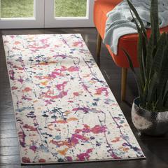 EVOKE, IVORY / RED, 2'-2" X 7', Area Rug