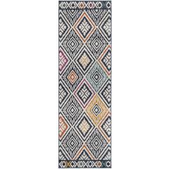 EVOKE, NAVY / IVORY, 2'-2" X 7', Area Rug, EVK286N-27