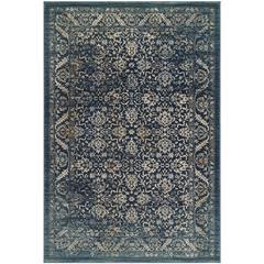 EVOKE, NAVY / GOLD, 5'-1" X 7'-6", Area Rug, EVK507A-5