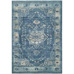 EVOKE, NAVY / GOLD, 5'-1" X 7'-6", Area Rug, EVK509A-5