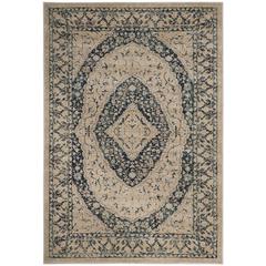 EVOKE, BEIGE / NAVY, 4' X 6', Area Rug, EVK518C-4