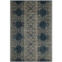 EVOKE, ROYAL / IVORY, 5'-1" X 7'-6", Area Rug, EVK520D-5