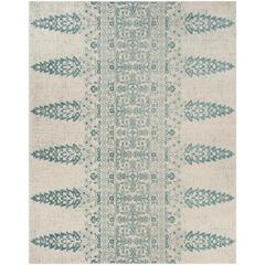EVOKE, IVORY / TEAL, 8' X 10', Area Rug