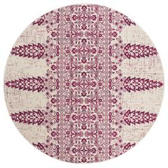 EVOKE, IVORY / FUCHSIA, 6'-7" X 6'-7" Round, Area Rug