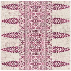 EVOKE, IVORY / FUCHSIA, 6'-7" X 6'-7" Square, Area Rug