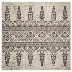 EVOKE, IVORY / SILVER, 6'-7" X 6'-7" Square, Area Rug, EVK521S-7SQ