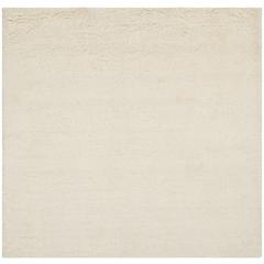 FLOKATI, IVORY, 6' X 6' Square, Area Rug