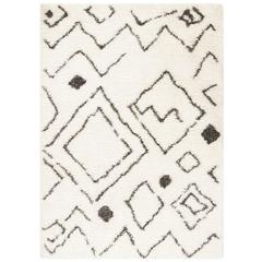 FLOKATI SHAG 900, IVORY / CHARCOAL, 5'-3" X 7'-6", Area Rug