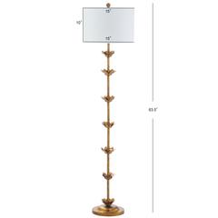 Landen Leaf 63.5-Inch H Floor Lamp, Antique Gold