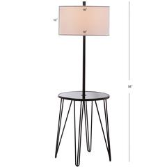 Ciro 58-Inch H Floor Lamp Side Table, Black
