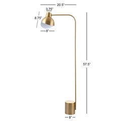 Violetta Floor Lamp, Brass Gold