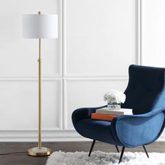 Pierson Floor Lamp, Brass Gold/Frost White