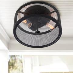 Albina Flush Mount, Black