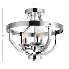 Vanda Flush Mount, Nickel Brass