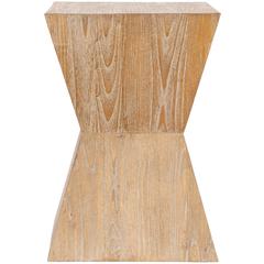 NATAK CURVED OAK SIDE TABLE