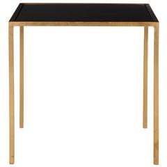 KILEY GOLD LEAF MIRROR TOP ACCENT TABLE, FOX2525B