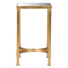 HALYN GOLD LEAF MIRROR TOP END TABLE