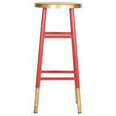 EMERY DIPPED GOLD LEAF BAR STOOL, FOX3230B