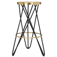 LORNA GOLD LEAF BAR STOOL, FOX3254D