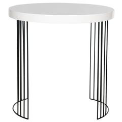 KELLY MID CENTURY SCANDINAVIAN LACQUER SIDE TABLE, FOX4201A