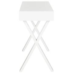 ALESSIA MID CENTURY LACQUER ONE DRAWER VANITY DESK