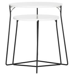 RYNE RETRO MID CENTURY LACQUER STACKING END TABLE