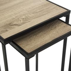 CALLIA RETRO MID CENTURY WOOD STACKING END TABLE