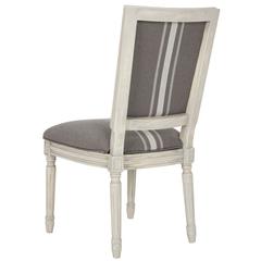 BUCHANAN 19''H FRENCH BRASSERIE LINEN RECT SIDE CHAIR, FOX6229M-SET2