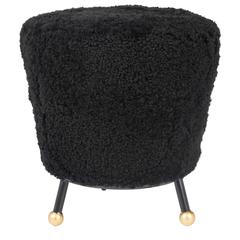 ORIANA RETRO SHEEPSKIN OTTOMAN, FOX6261B