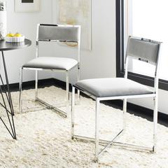 MENKEN CHROME SIDE CHAIR, FOX6301B-SET2
