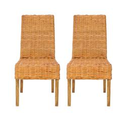 SANIBEL 18''H RATTAN SIDE CHAIR (SET OF 2), FOX6504B-SET2